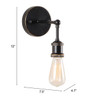 Miserite Wall Lamp Antique Black, Gold & Copper