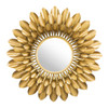 Sunflower Round Mirror Gold