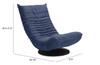 Down Low Swivel Chair Blue