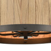 Elk Home Wooden Barrel 6-Light Chandelier - 33364/6