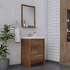 Sortino 24 Inch Modern Bathroom Vanity, Rosewood