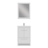 Sortino 24 Inch Modern Bathroom Vanity, White