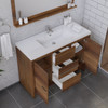 Sortino 48 Inch Modern Bathroom Vanity, Rosewood