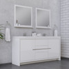 Sortino 72 Inch Modern Bathroom Vanity, White