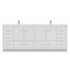 Sortino 84 Inch Modern Bathroom Vanity, White