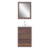 Paterno 24 Inch Modern Freestanding Bathroom Vanity, Rosewood