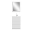 Paterno 24 Inch Modern Freestanding Bathroom Vanity, White