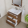 Paterno 30 Inch Modern Freestanding Bathroom Vanity, Rosewood