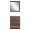 Paterno 30 Inch Modern Freestanding Bathroom Vanity, Rosewood