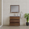 Paterno 36 Inch Modern Freestanding Bathroom Vanity, Rosewood