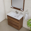 Paterno 36 Inch Modern Freestanding Bathroom Vanity, Rosewood
