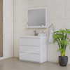 Paterno 36 Inch Modern Freestanding Bathroom Vanity, White