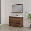 Paterno 48 Inch Modern Freestanding Bathroom Vanity, Rosewood