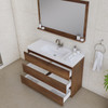 Paterno 48 Inch Modern Freestanding Bathroom Vanity, Rosewood