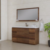 Paterno 60 Inch Single Modern Freestanding Bathroom Vanity, Rosewood