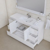 Paterno 60 Inch Single Modern Freestanding Bathroom Vanity, White