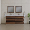 Paterno 72 Inch Modern Freestanding Bathroom Vanity, Rosewood