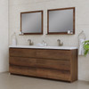 Paterno 84 Inch Modern Freestanding Bathroom Vanity, Rosewood