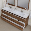 Paterno 84 Inch Modern Freestanding Bathroom Vanity, Rosewood