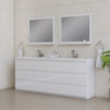 Paterno 84 Inch Modern Freestanding Bathroom Vanity, White