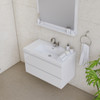 Paterno 36 Inch Modern Wall Mounted Bathroom Vanity, White