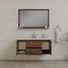 Paterno 48 Inch Modern Wall Mounted Bathroom Vanity, Rosewood