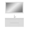 Paterno 48 Inch Modern Wall Mounted Bathroom Vanity, White