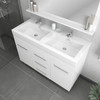 Ripley 48 Inch White Double Vanity With Sink