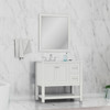 Wilmington 36 Inch Vanity White With Carrera Marble Top