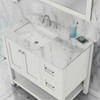 Wilmington 36 Inch Vanity White With Carrera Marble Top