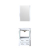 Volez 24" White Single Vanity, Integrated Top, White Integrated Square Sink And 22" Mirror