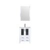 Volez 24" White Single Vanity, Integrated Top, White Integrated Square Sink And 22" Mirror W/ Faucet