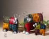 Uttermost Colorful Cows Metal Figurines, Set/3