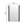 Volez 24" Navy Blue Single Vanity, Integrated Top, White Integrated Square Sink And 22" Mirror
