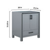 Ziva 30" Dark Grey Vanity Cabinet Only