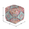 Anji Mountain AMBPF009-1818  Hand-crafted Poufs - 20" X 20" X 20"