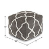 Anji Mountain AMBPF017-2014  Hand-crafted Poufs - 22" X 22" X 16"