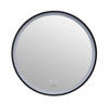 Cirque 30 In. Round Led Black Framed Mirror With Defogger And Dimmer