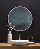 Cirque 30 In. Round Led Black Framed Mirror With Bluetooth, Defogger, And Digital Display