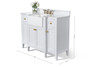 Adeline 48 In. Bath Vanity Set In White
