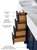 Adeline 60 In. Bath Vanity Set In Heritage Blue
