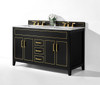 Aspen 60 In. Bath Vanity Set In Black Onyx
