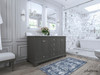 Audrey 60 In. Bath Vanity Set In Sapphire Gray