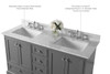 Audrey 60 In. Bath Vanity Set In Sapphire Gray