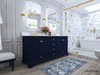 Audrey 72 In. Bath Vanity Set In Heritage Blue