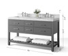 Elizabeth 60 In. Bath Vanity Set In Sapphire Gray