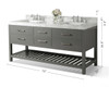 Elizabeth 72 In. Bath Vanity Set In Sapphire Gray