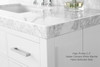 Elizabeth 72 In. Bath Vanity Set In White - VTS-ELIZABETH-72-W-CW