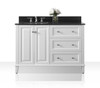 Hannah 48 In. Off Centered Left Bath Vanity Set In White - VTSM-HANNAH-48-L-W-B
