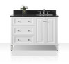 Hannah 48 In. Off Centered Right Bath Vanity Set In White - VTSM-HANNAH-48-R-W-B